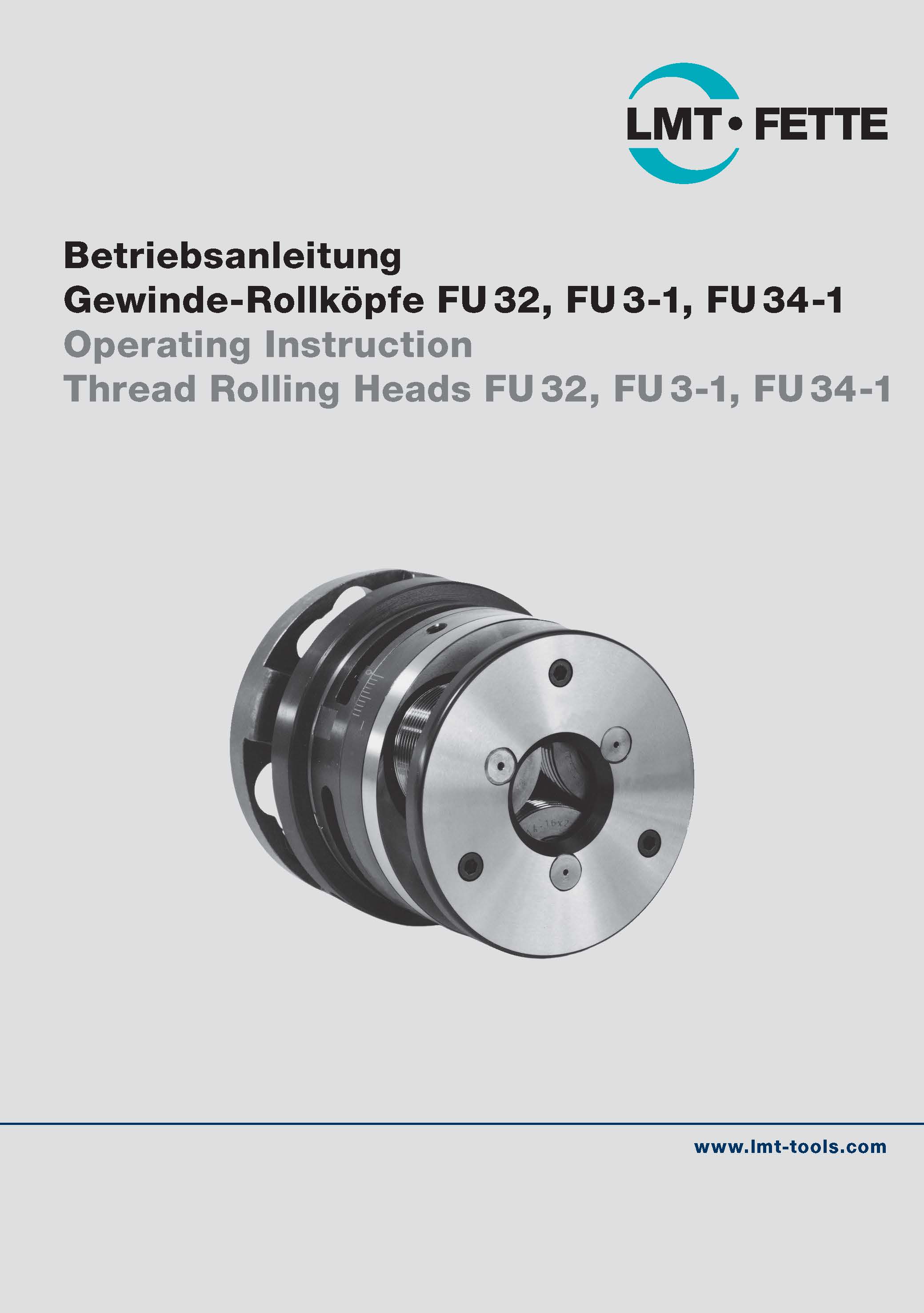 Operating Instruction Thread Rolling Heads FU 32-34
